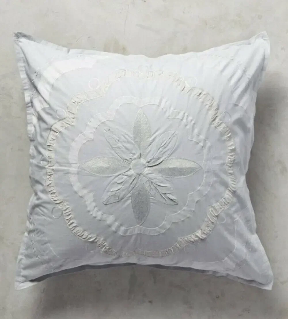 Anthropologie ARUSHA Euro Sham NEW light gray grey actual pic 👀